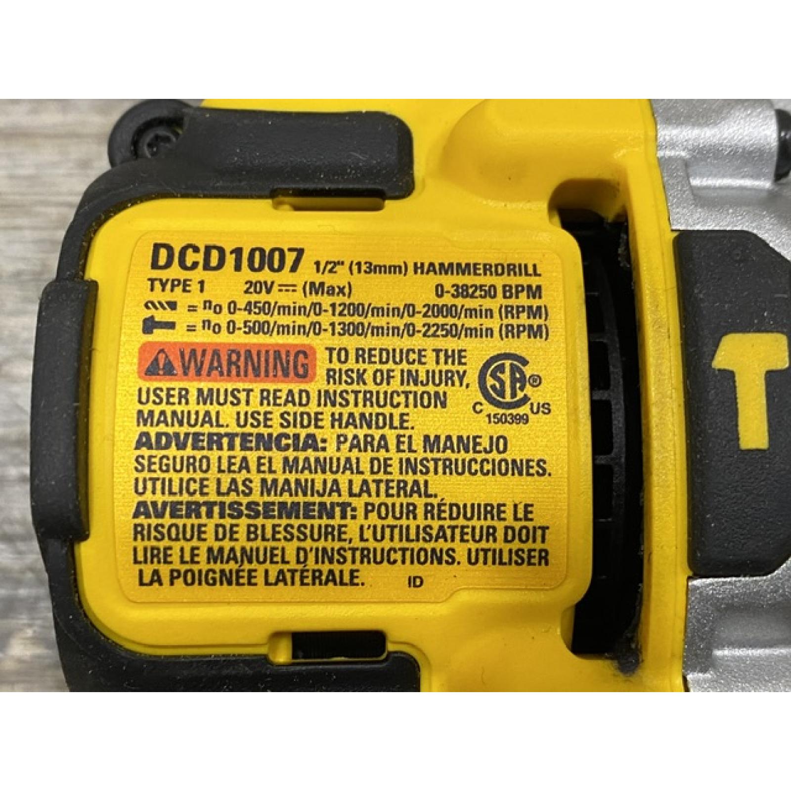 AS-IS DEWALT 20V MAX Brushless Cordless 1/2 3-Speed Hammer Drill (Tool-Only)