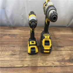 AS-IS DEWALT 20V MAX Cordless Brushless Hammer Drill/Driver 2 Tool Combo Kit with FLEXVOLT ADVANTAGE
