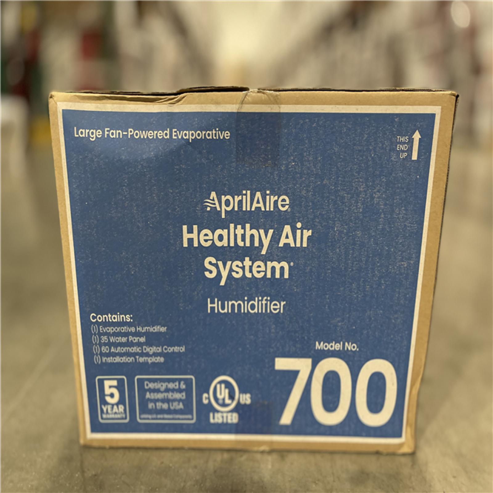 NEW! - AprilAire Model 700 18 gal. for up to 5 300 sq. ft. Whole-House Fan-Powered Evaporative Humidifier with Digital Control