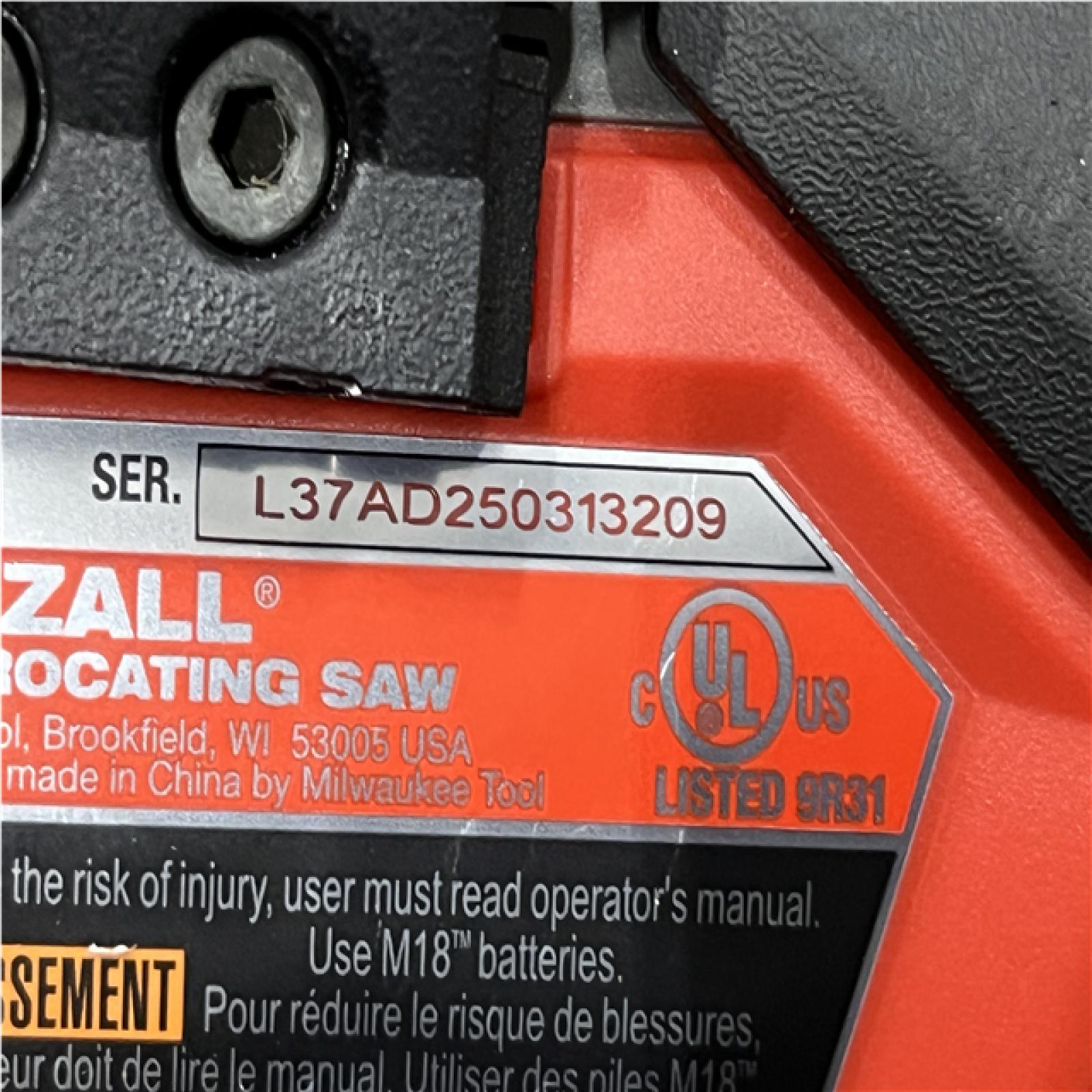 AS-IS Milwaukee FUEL GEN-2 18V Lithium-Ion Brushless Cordless SAWZALL Reciprocating Saw (Tool-Only)