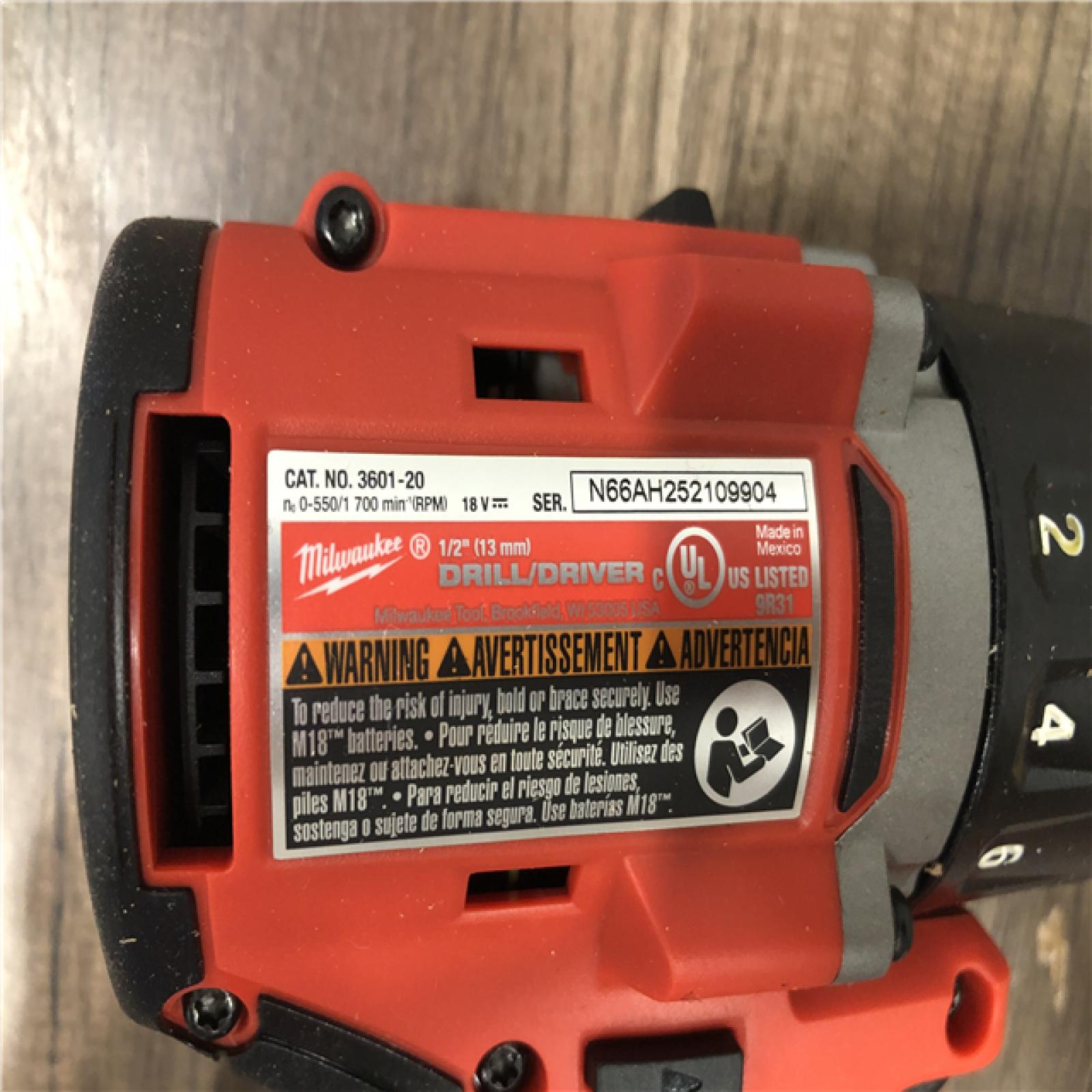 AS-IS Milwaukee 18V Lithium-Ion Brushless Cordless 1/2 in. Compact Drill/Driver (Tool-Only)