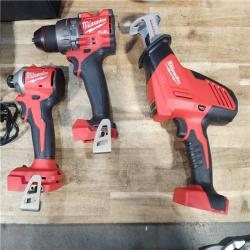 HOUSTON LOCATION - AS - IS Milwaukee 4 TOOL COMBO W/ 2 BATTERIES & 1 CHARGER