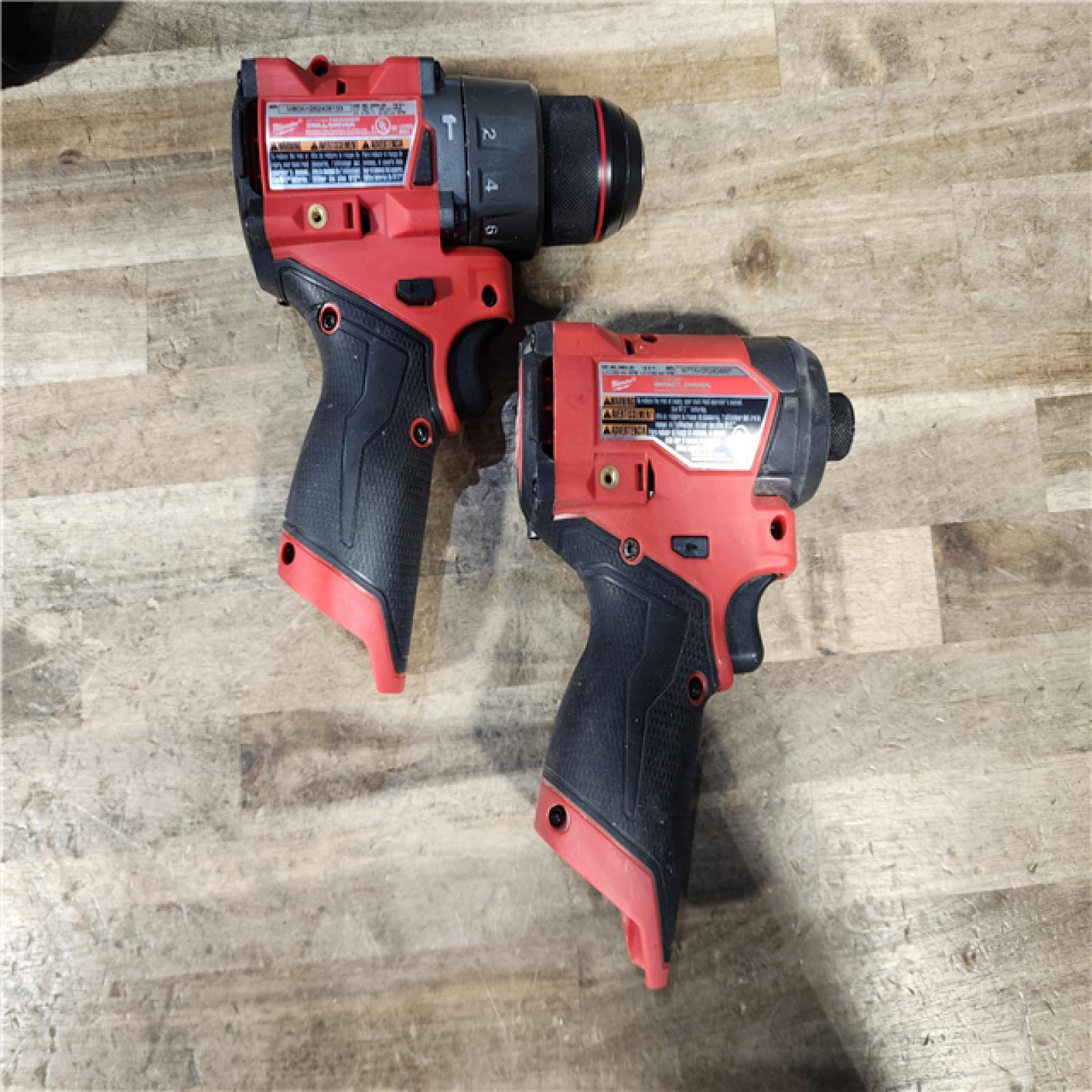 HOUSTON LOCATION - AS-IS Milwaukee FUEL 12-Volt Lithium-Ion Brushless Cordless Hammer Drill and Impact Driver Combo Kit