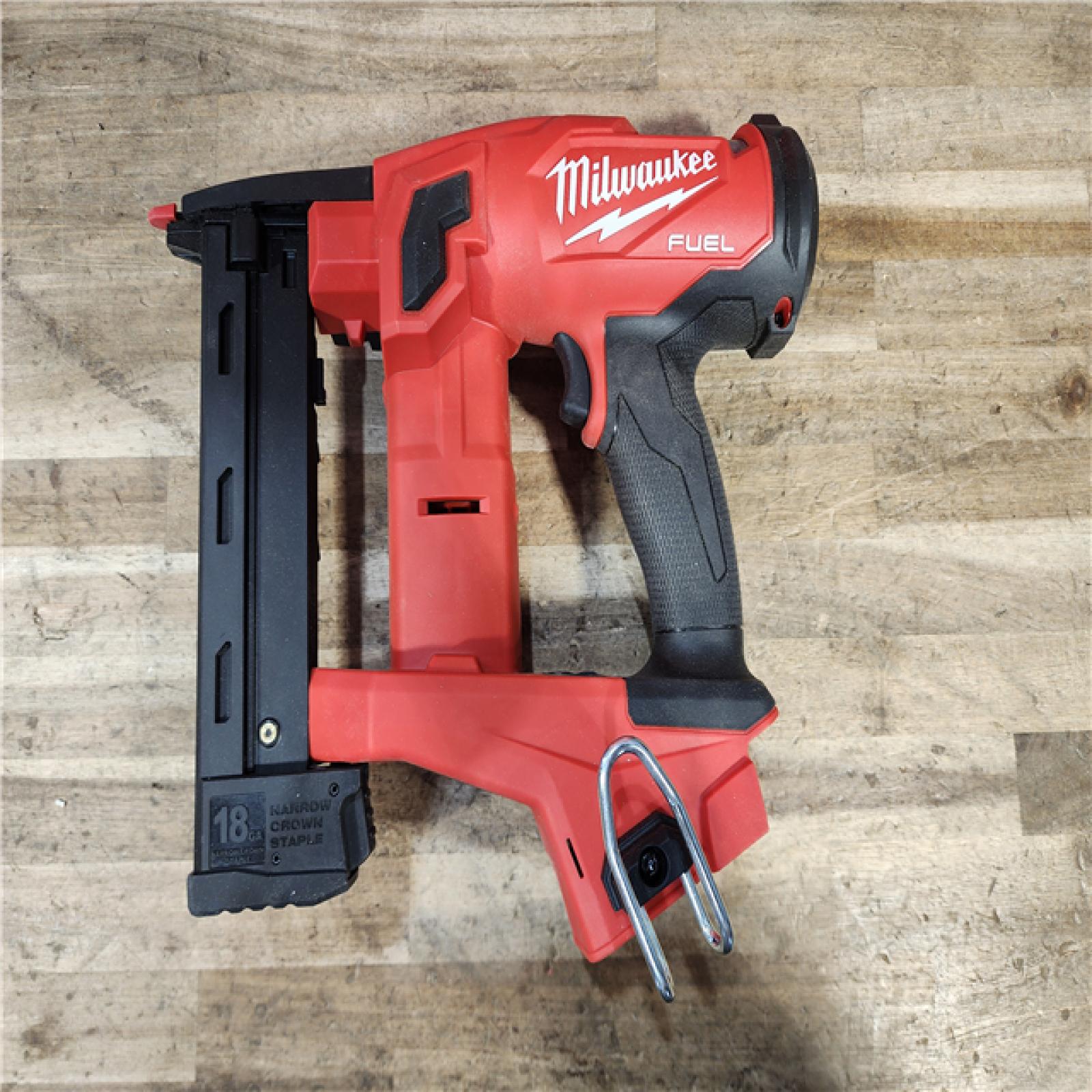 HOUSTON LOCATION - AS-IS Milwaukee  FUEL 18-Volt Lithium-Ion Brushless Cordless 18-Gauge 1/4 in. Narrow Crown Stapler (Tool-Only)