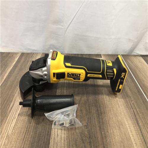 AS-IS DEWALT 20V MAX XR Cordless Brushless 4.5 in. Slide Switch Small Angle Grinder with Kickback Brake (Tool Only)