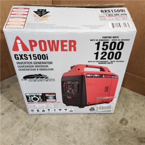 Houston Location - AS-IS A-iPower 1500-Watt Recoil Start Gasoline Powered Ultra-Light Inverter Generator with 60cc OHV Engine and CO Sensor Shutdown - Appears IN GOOD Condition