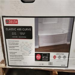 Phoenix Location 2 Delta Classic 500 Curve 60 in. x 32 in. Alcove Deep Soaking Bathtub with Right Drain in High Gloss White Pallet