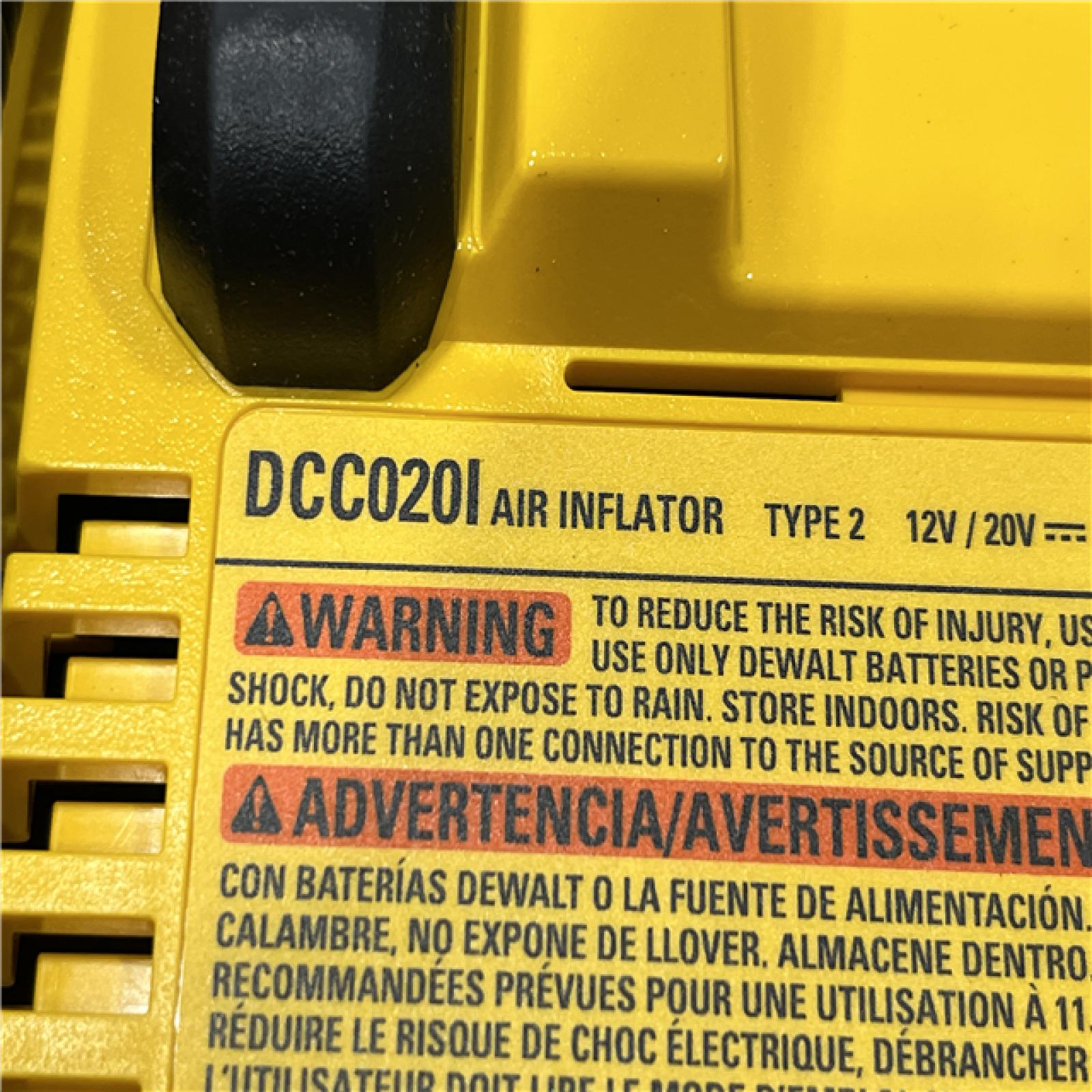 AS-IS DEWALT 20V MAX Cordless Electric Portable Inflator (Tool Only)