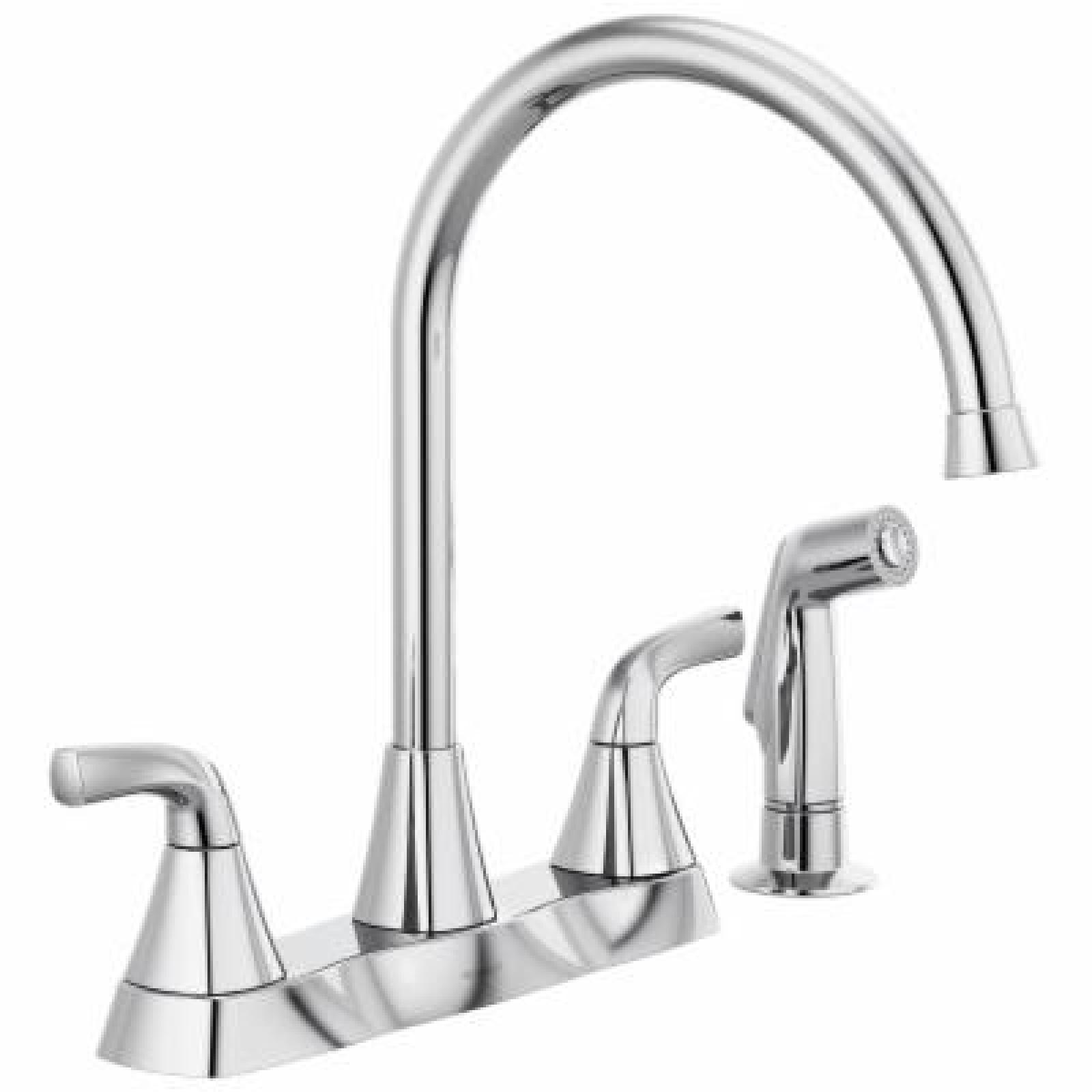 NEW! - Peerless Parkwood 2-Handle Standard Kitchen Faucet with Side Sprayer in Chrome -(3 UNITS)