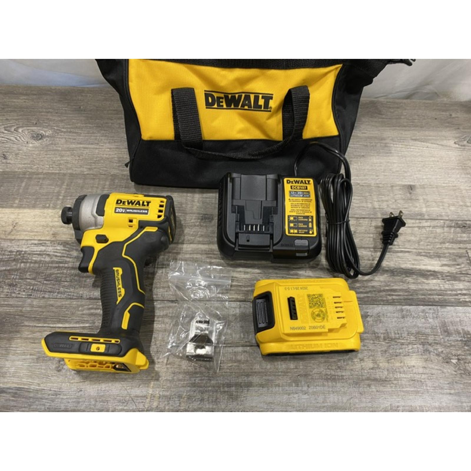 AS-IS DEWALT Atomic 20V Max Lithium-Ion Brushless Cordless Compact 1/4 in. Impact Driver Kit