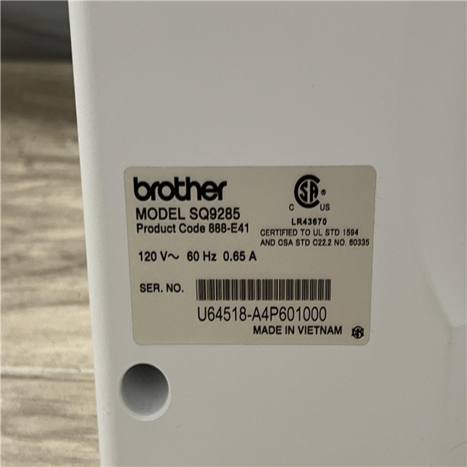 AS-IS Brother SQ9285 Computerized Sewing and Quilting Machine with Wide Table  150 stitches