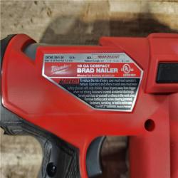 HOUSTON LOCATION - AS - IS Milwaukee FUEL 12-Volt Lithium-Ion Brushless Cordless 18-Gauge 1-1/2 in. Compact Brad Nailer (Tool-Only)