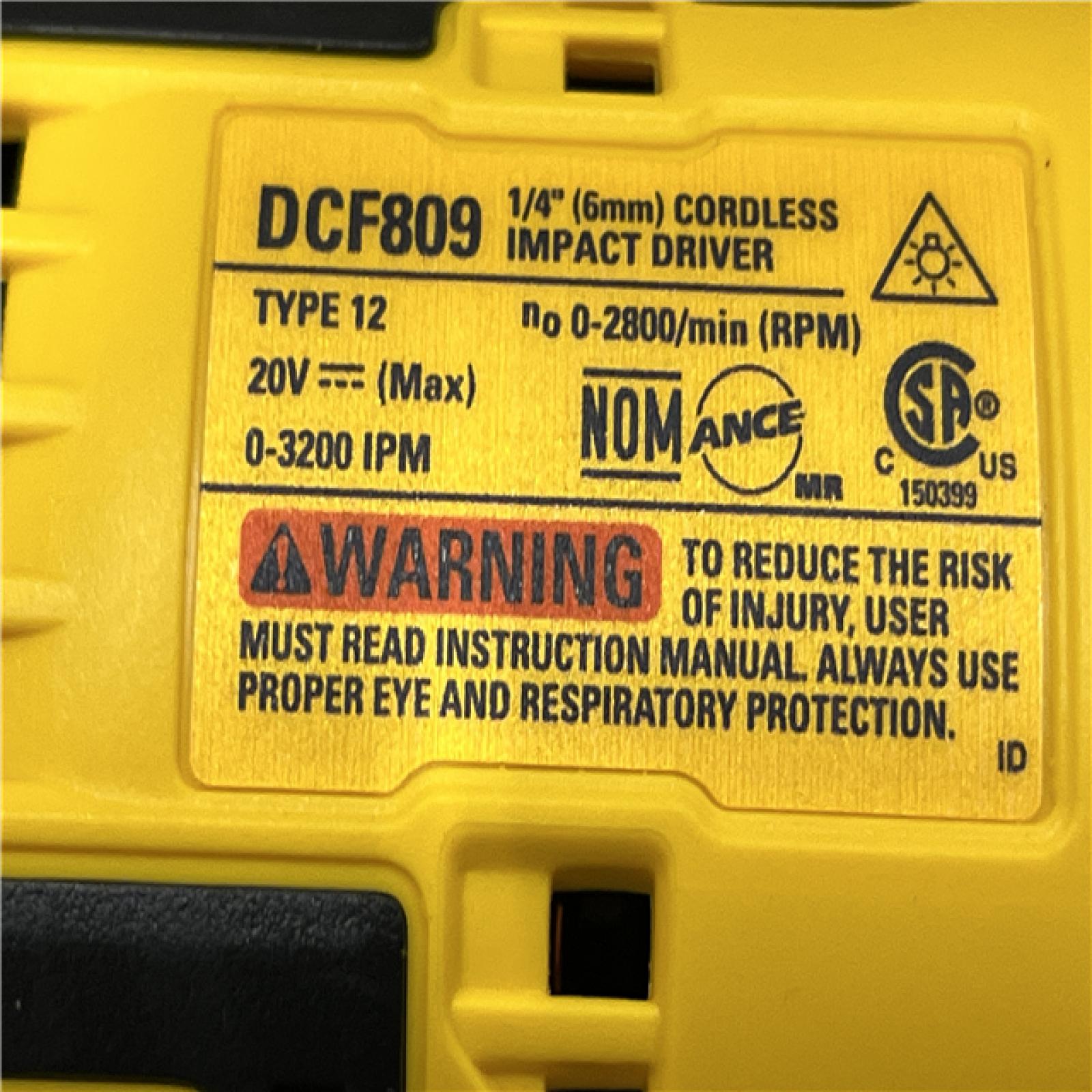 AS-IS DEWALT Atomic 20V Max Lithium-Ion Brushless Cordless Compact 1/4 in. Impact Driver Kit