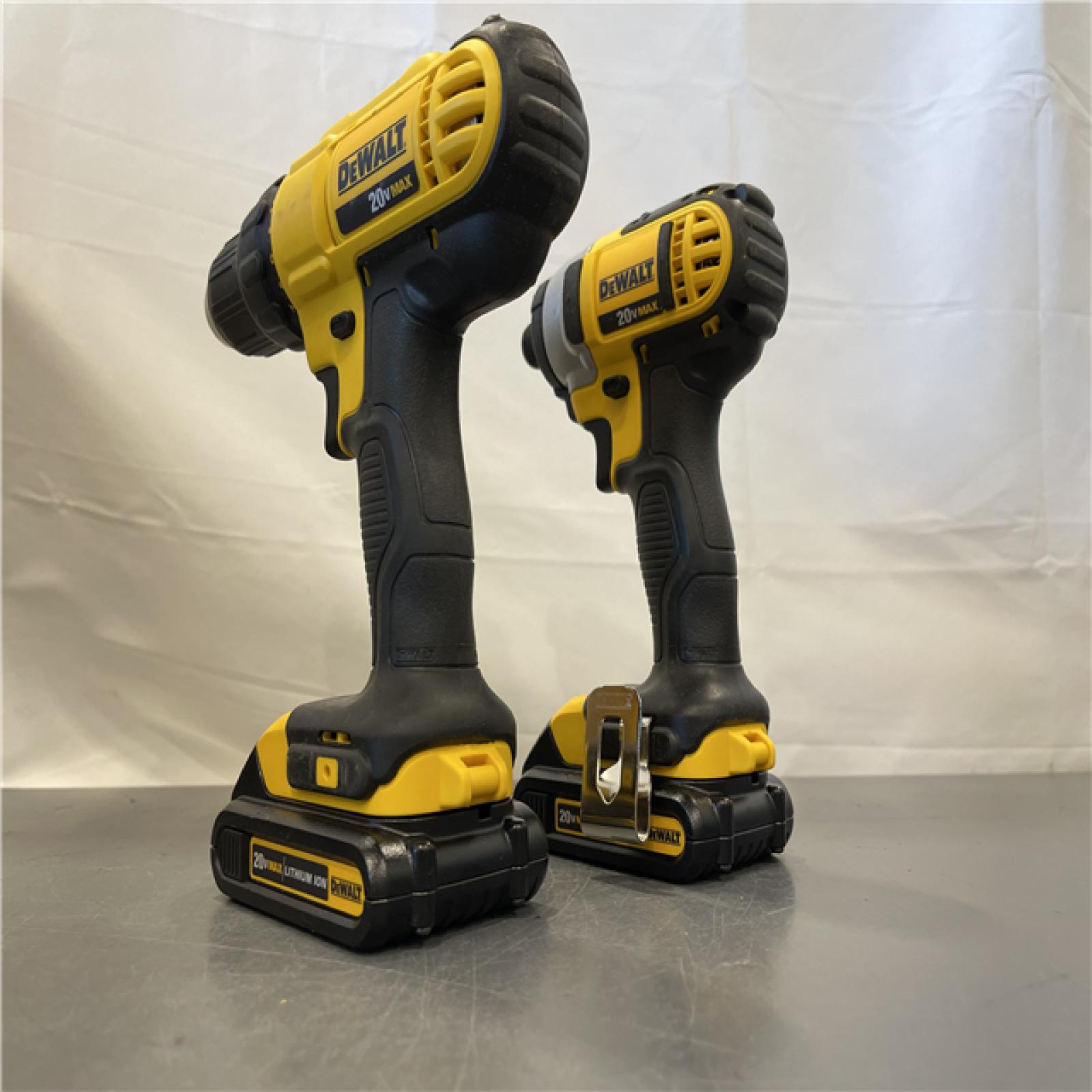 AS-IS - DeWALT 20V MAX Cordless Drill Driver/Impact Driver Combo Kit 1.3 Ah Lithium Ion