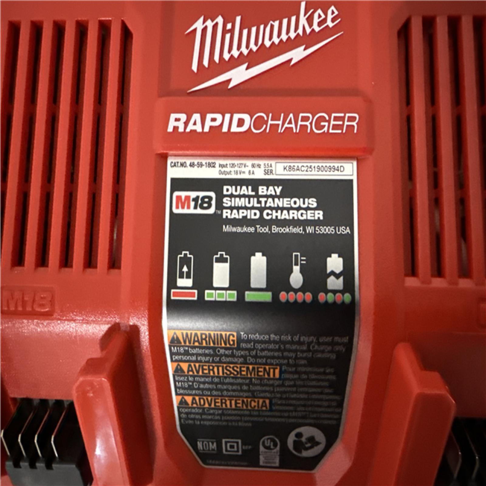 California AS-IS Milwaukee M18 Dual Bay Rapid Charger; Appears in Excellent Condition