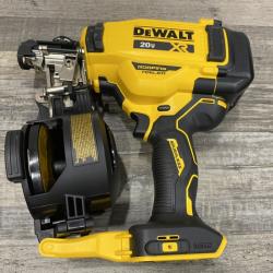 AS-IS DEWALT 20V MAX Lithium-Ion 15-Degree Electric Cordless Roofing Nailer Kit