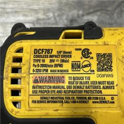 AS-IS DEWALT 20V MAX Lithium-Ion Brushless Cordless 1/4 in. Impact Driver Kit
