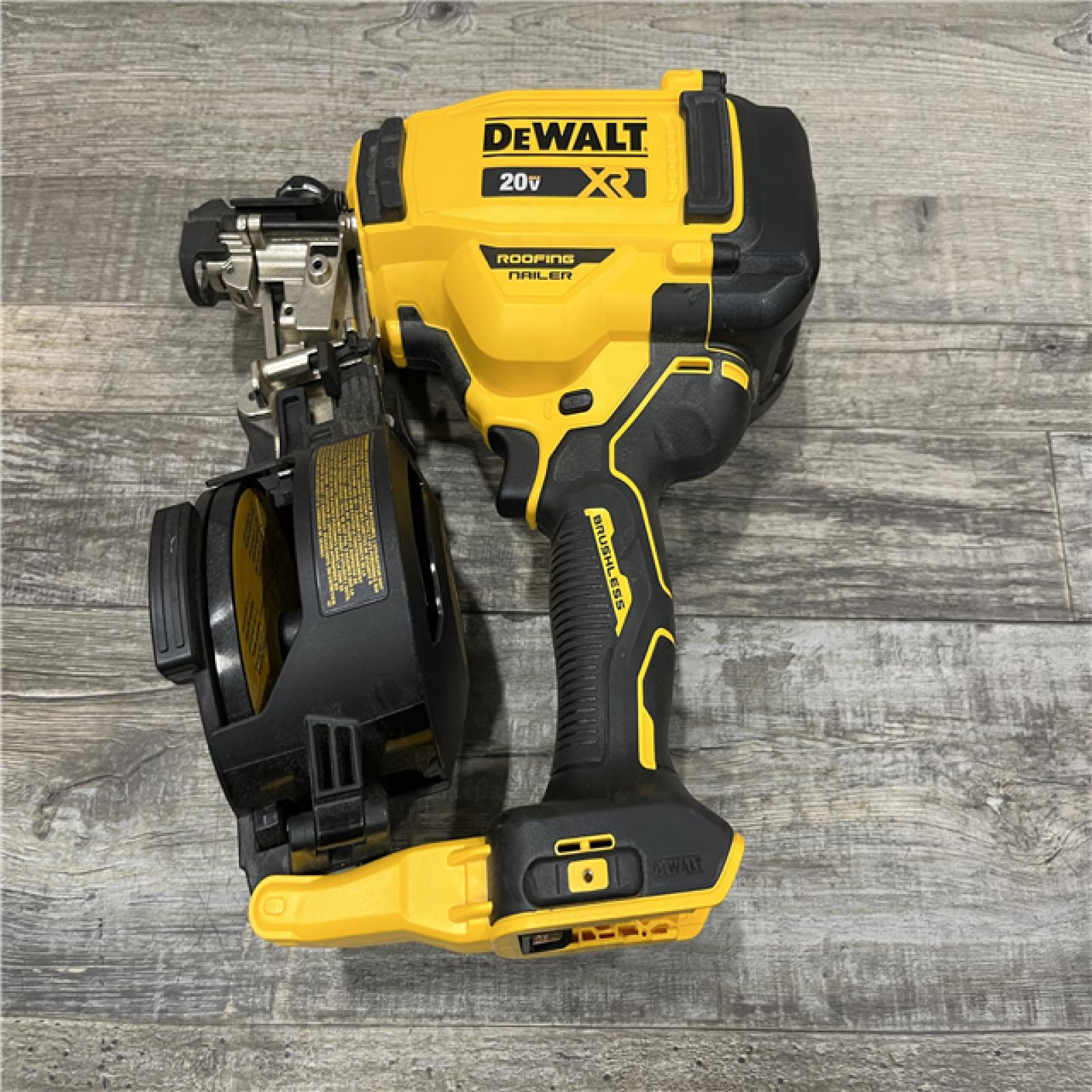AS-IS DEWALT 20V MAX 15-Degree Electric Cordless Roofing Nailer (Tool Only)