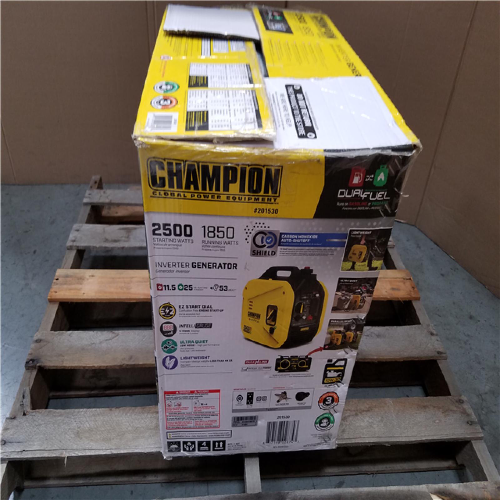 CALIFORNIA AS-IS CHAMPION DUAL FUEL PORTABLE GENERATOR