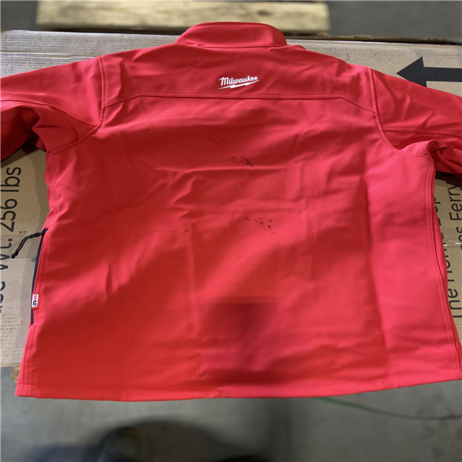 AS-IS - Milwaukee Men's Large M12 12V Lithium-Ion Cordless TOUGHSHELL Red Heated Jacket Kit