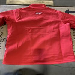 AS-IS - Milwaukee Men's Large M12 12V Lithium-Ion Cordless TOUGHSHELL Red Heated Jacket Kit