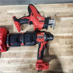 HOUSTON LOCATION - AS - IS Milwaukee 2 Tool Combo Kit W/ (2) Battery & Charger