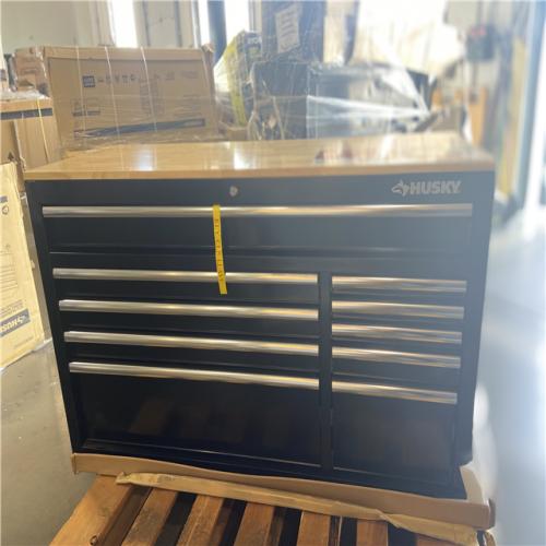 DALLAS LOCATION - Husky Modular Tool Storage 52 in. W x 20 in. D Standard Duty Black Mobile Workbench Cabinet