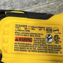 AS-IS DEWALT 20V XR Cordless 4-1/2. in. to 5 in. Variable Speed Angle Grinder (Tool Only)