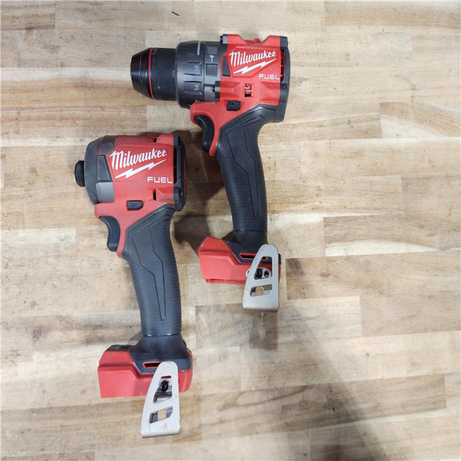 HOUSTON LOCATION - AS-IS Milwaukee FUEL 18V Lithium-Ion Brushless Cordless Hammer Drill and Impact Driver Combo Kit