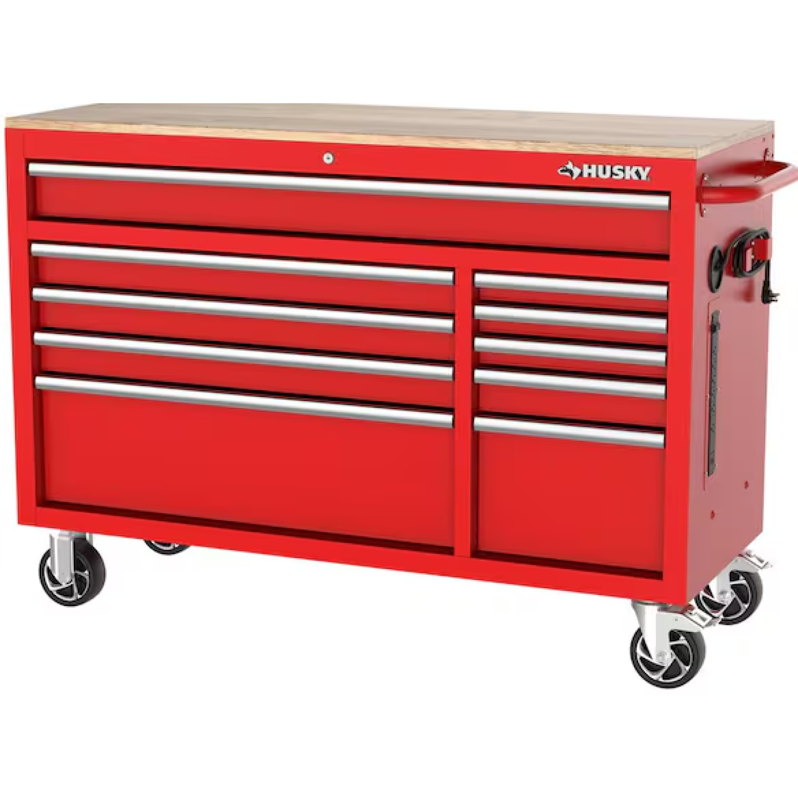 DALLAS LOCATION- AS-IS HUSKY 52 in. W x 20 in Red Mobile Workbench