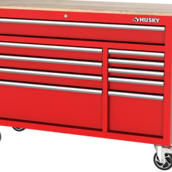 DALLAS LOCATION- AS-IS HUSKY 52 in. W x 20 in Red Mobile Workbench