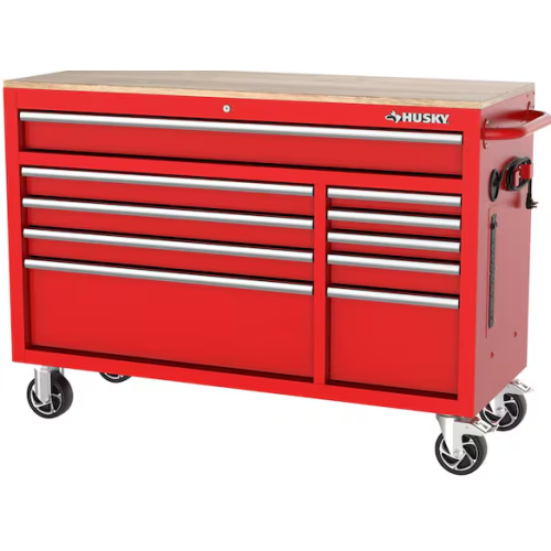 DALLAS LOCATION- AS-IS HUSKY 52 in. W x 20 in Red Mobile Workbench