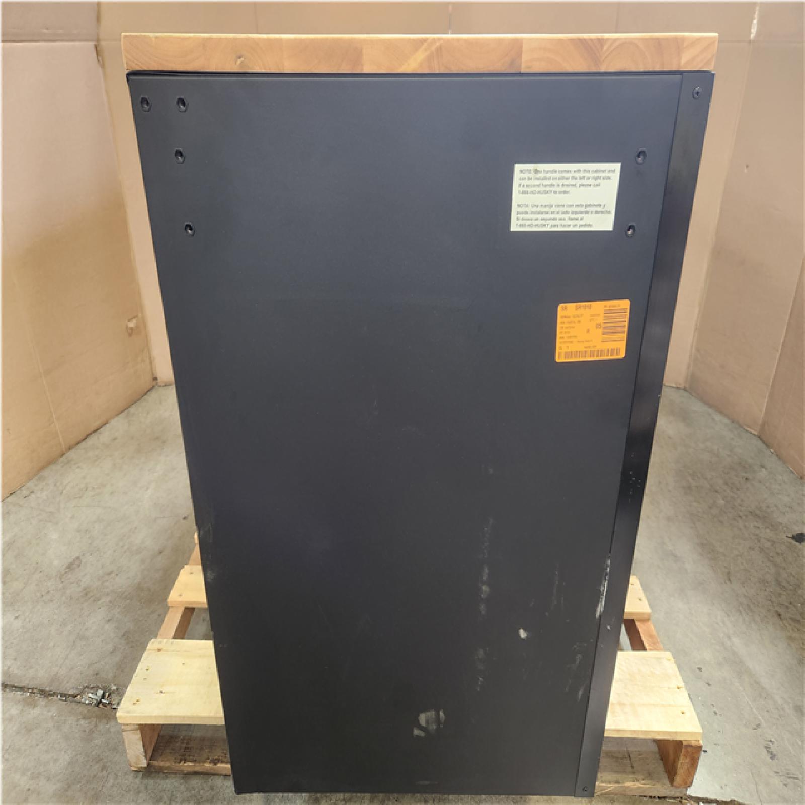 Phoenix LIKE NEW Husky Heavy Duty 61 in. W x 22 in. D 15-Drawer Matte Black Mobile Workbench Cabinet with Solid Wood Top