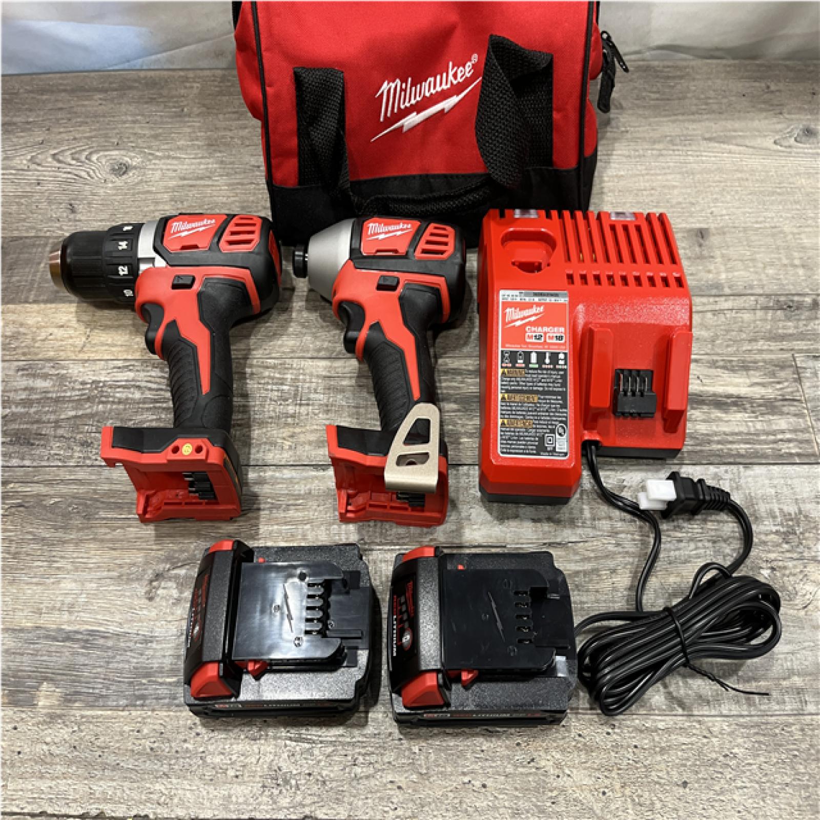 AS-IS Milwaukee 18V Lithium-Ion Cordless Drill Driver/Impact Driver Combo Kit