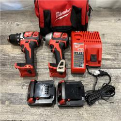 AS-IS Milwaukee 18V Lithium-Ion Cordless Drill Driver/Impact Driver Combo Kit