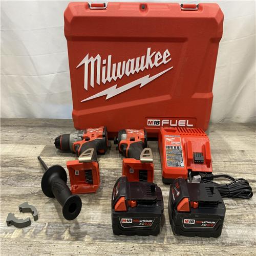 AS-IS Milwaukee FUEL 18V Lithium-Ion Brushless Cordless Hammer Drill and Impact Driver Combo Kit