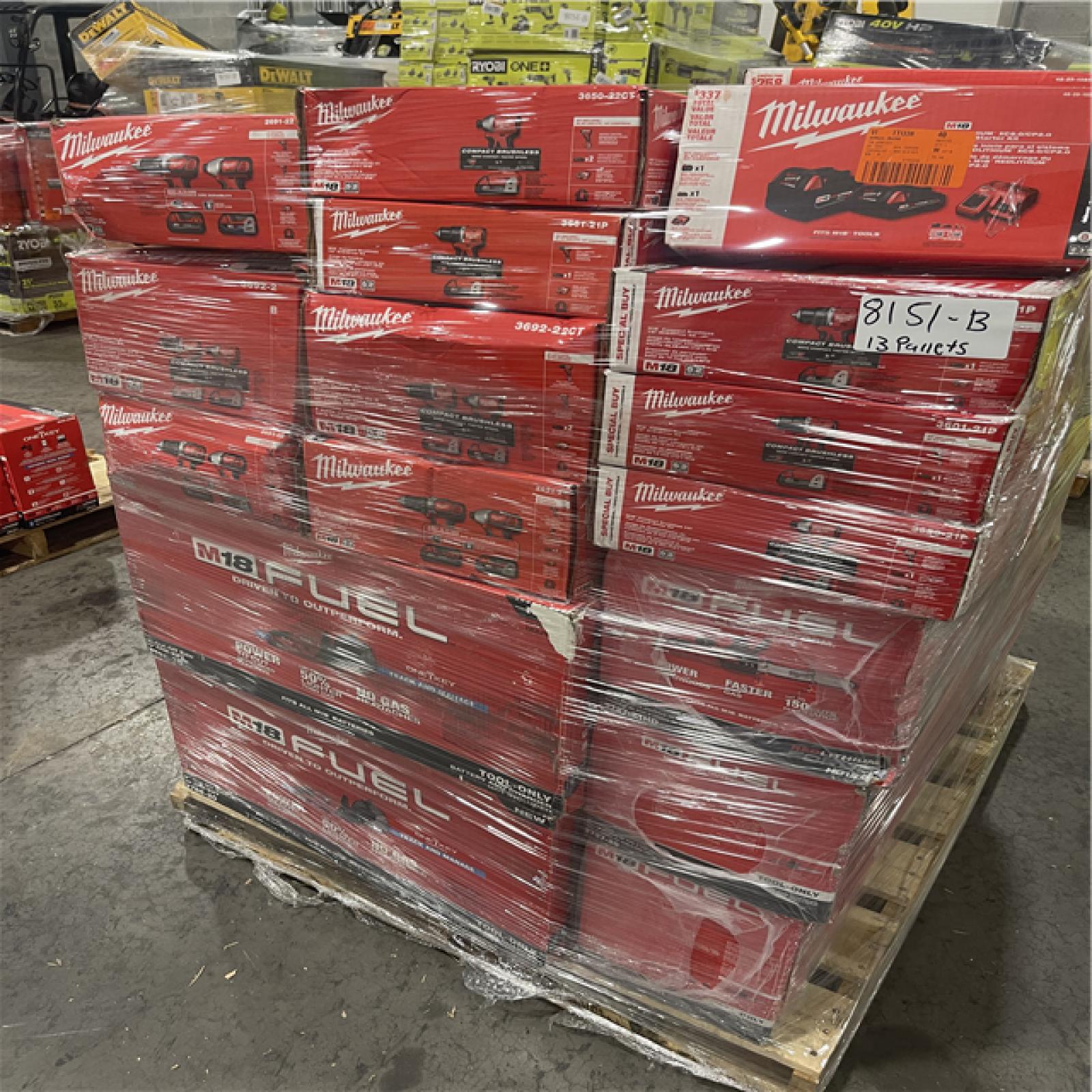 Pittston Location As-IS Power Tools Partial Truckload (13 Pallets) 8151-B