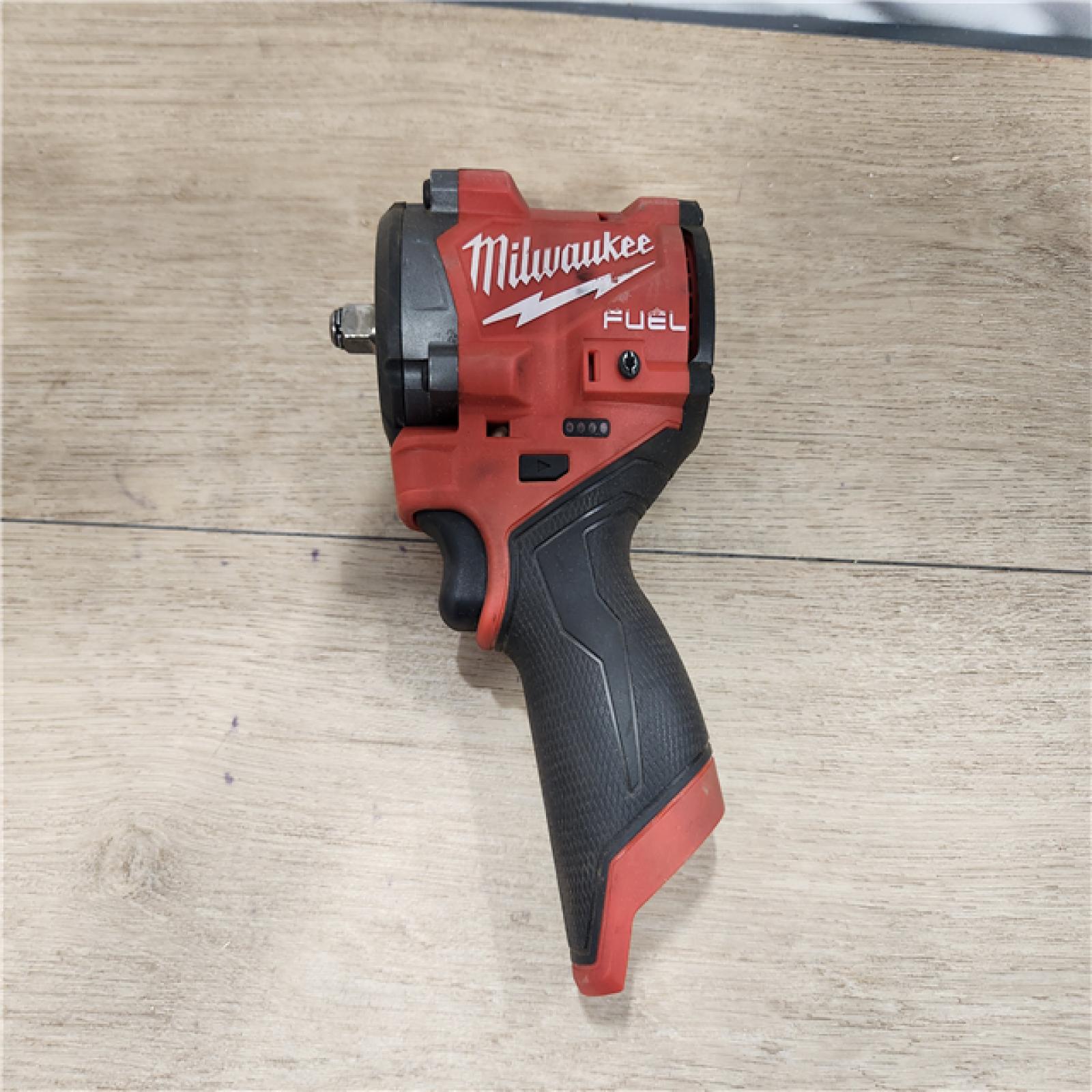 AS-IS- Milwaukee  FUEL 12V Lithium-Ion Brushless Cordless Stubby 3/8 in. Impact Wrench (Tool-Only)