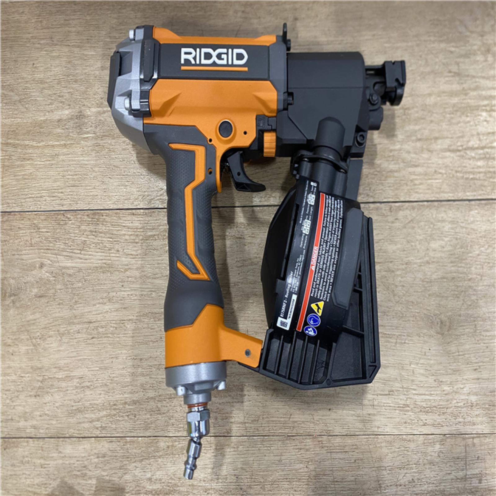 AS-IS RIDGID Pneumatic 15 Deg. 1-3/4 in. Coil Roofing Nailer