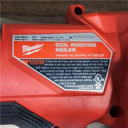 HOUSTON LOCATION - AS-IS (APPEARS LIKE NEW) Milwaukee M18 FUEL 18-Volt Lithium-Ion Brushless Cordless Coil Roofing Nailer (Tool Only)