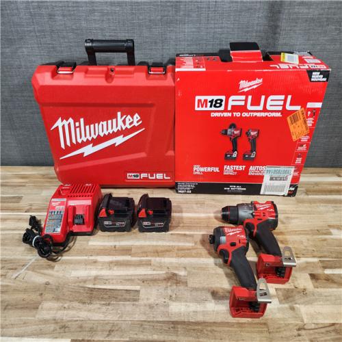 HOUSTON LOCATION - AS-IS Milwaukee FUEL 18V Lithium-Ion Brushless Cordless Hammer Drill and Impact Driver Combo Kit