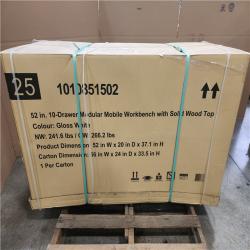 Phoenix NEW Husky Modular Tool Storage 52 in. W White Mobile Workbench Cabinet (SEALED)