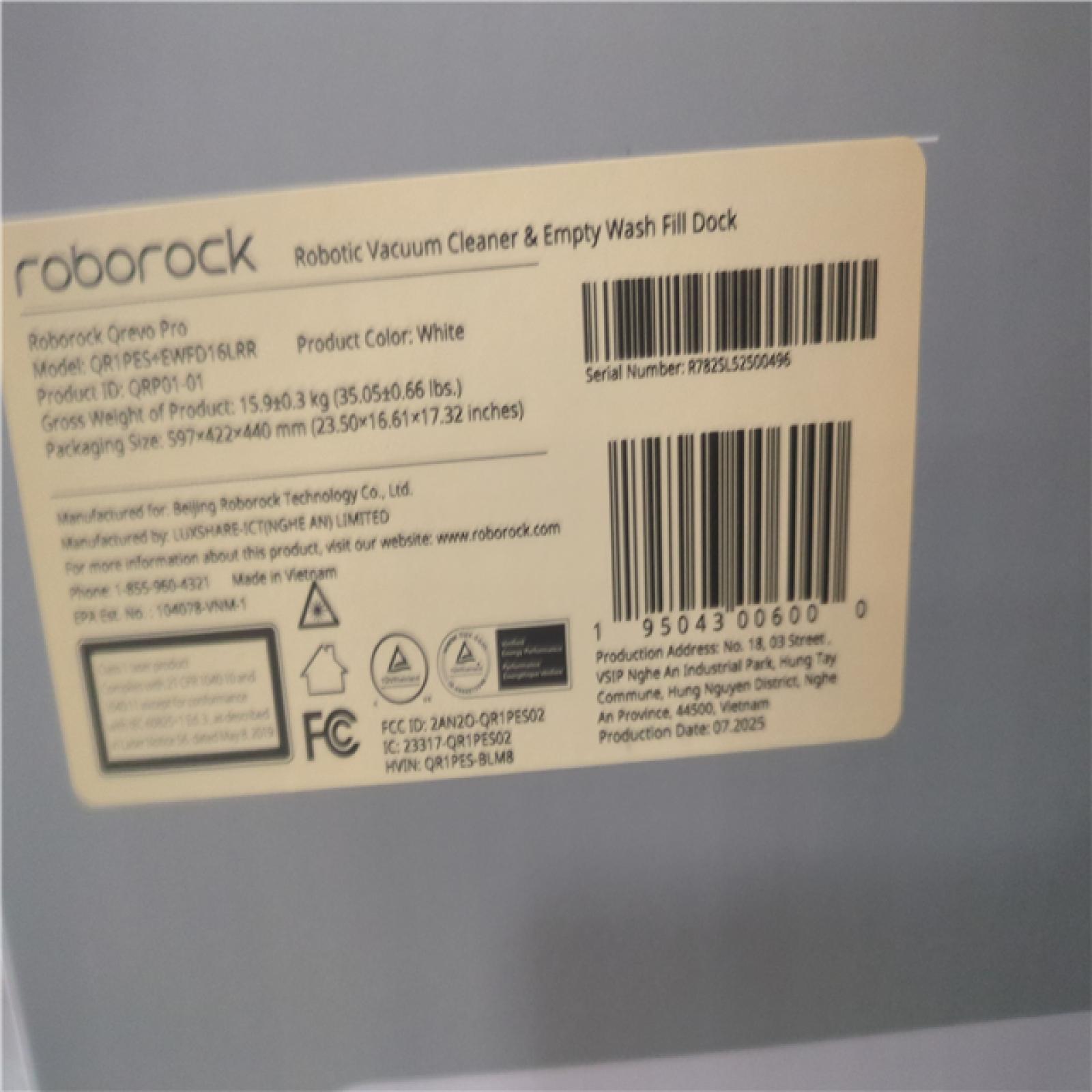 CALIFORNIA AS-IS ROBOROCK QREVO PRO