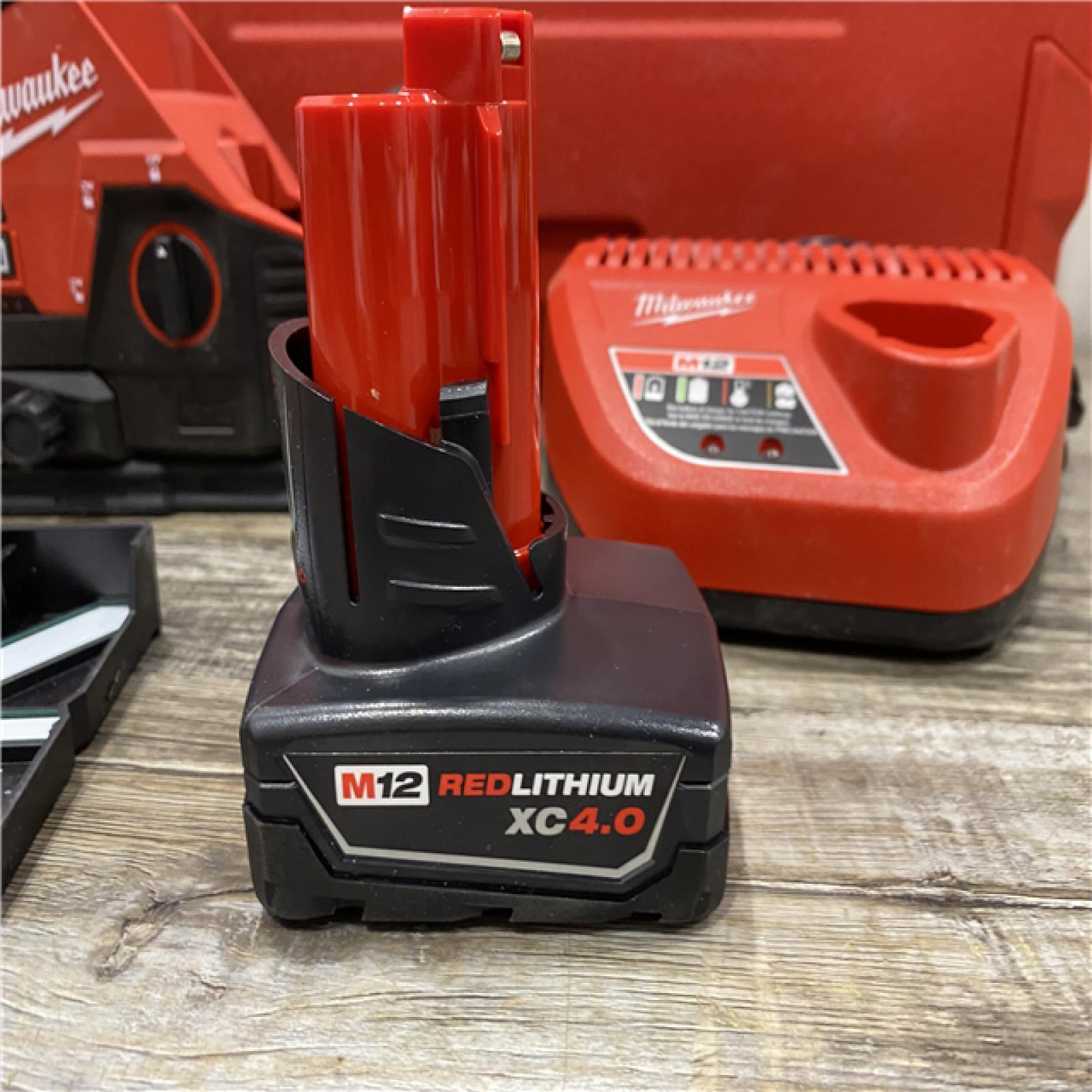 AS-IS Milwaukee 12-Volt Lithium-Ion Cordless Green 250 ft. 3-Plane Laser Level Kit