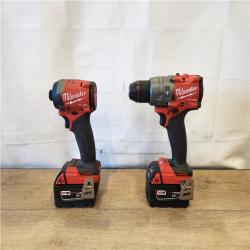 AS-IS- Milwaukee FUEL 18V Lithium-Ion Brushless Cordless Hammer Drill and Impact Driver Combo Kit