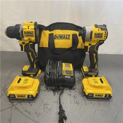 AS-IS-  DEWALT ATOMIC 20-Volt MAX Lithium-Ion Cordless Combo Kit (2-Tool) with (2) 2.0Ah Batteries  Charger and Bag