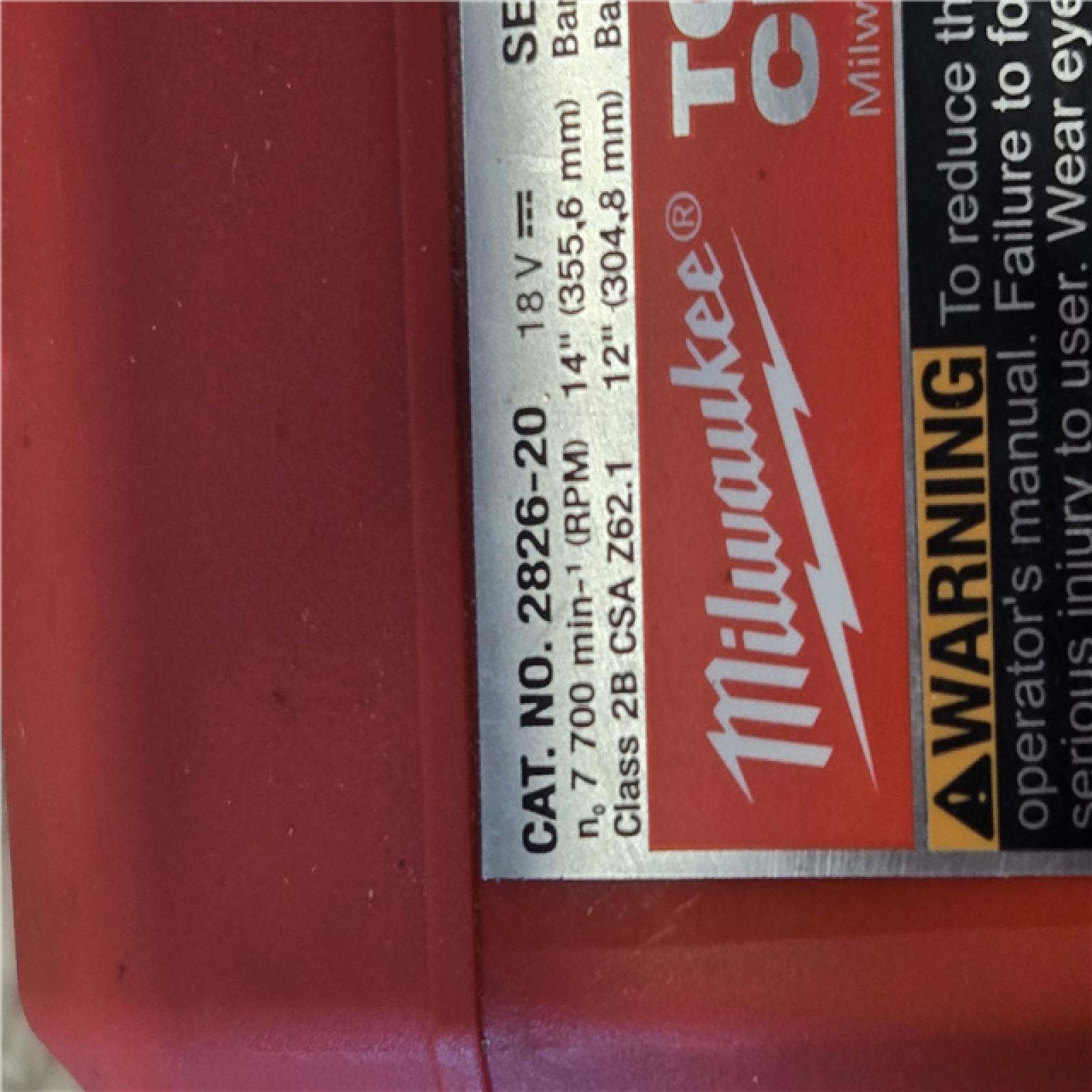 AS-IS Milwaukee FUEL 14 in. 18V Cordless Battery Top Handle Chainsaw (Tool Only)