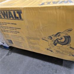 NEW! DEWALT 15 Amp Corded 12 in. Double Bevel Sliding Compound Miter Saw, Blade Wrench and Material Clamp