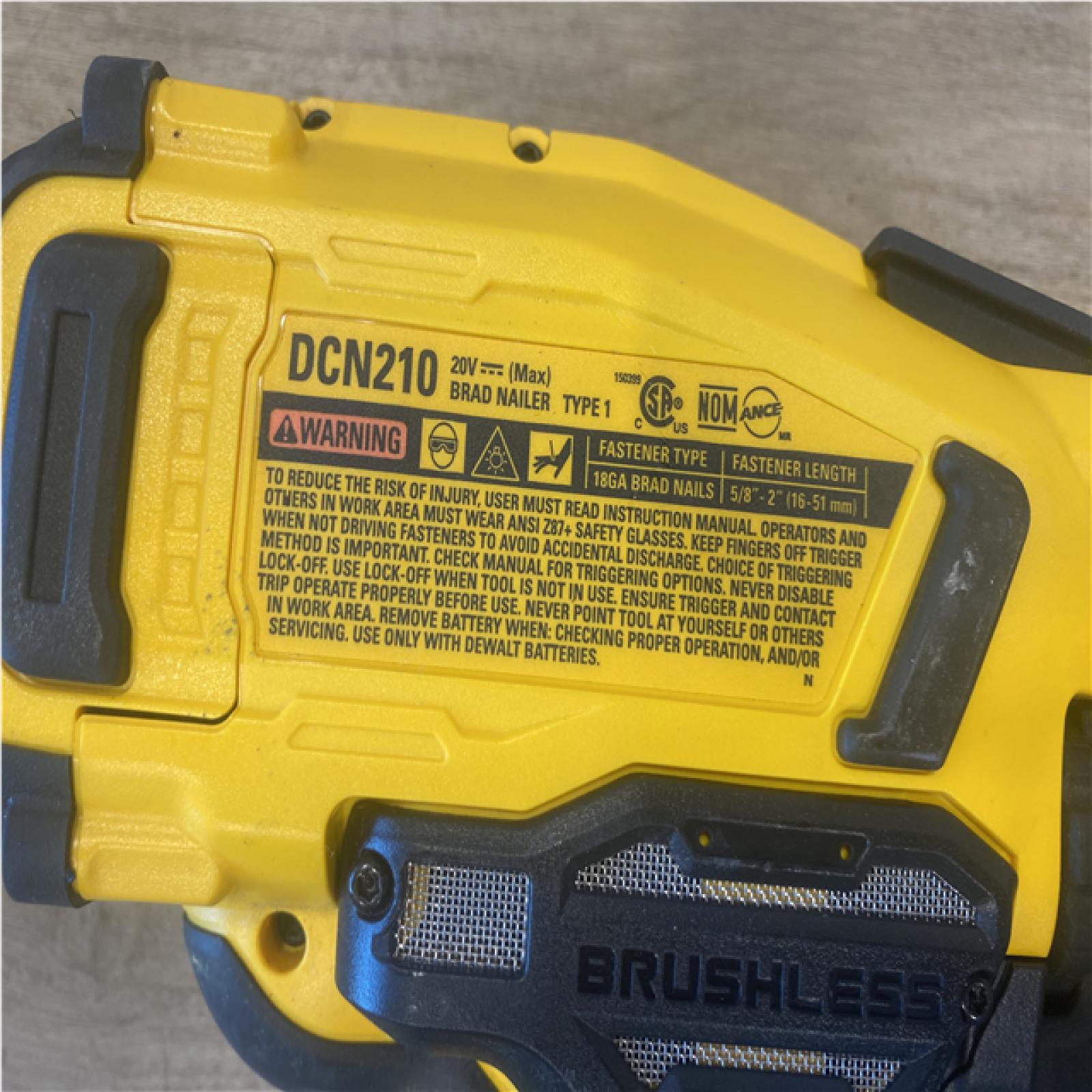 AS-IS DEWALT 20V MAX XR 18 Gauge Cordless Brad Nailer (Tool Only)