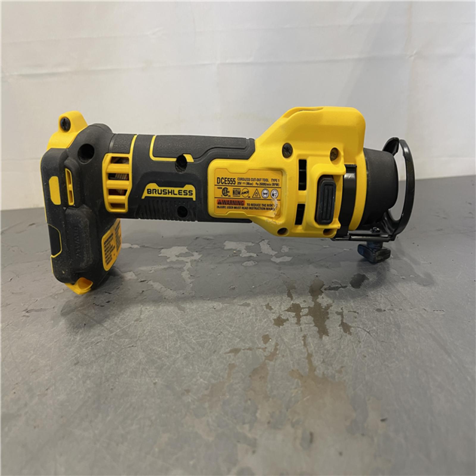 AS-IS - DeWalt XR 20-Volt Lithium-Ion Cordless Rotary Drywall Cut-Out Tool with 20-Volt MAX POWERSTACK Compact Battery